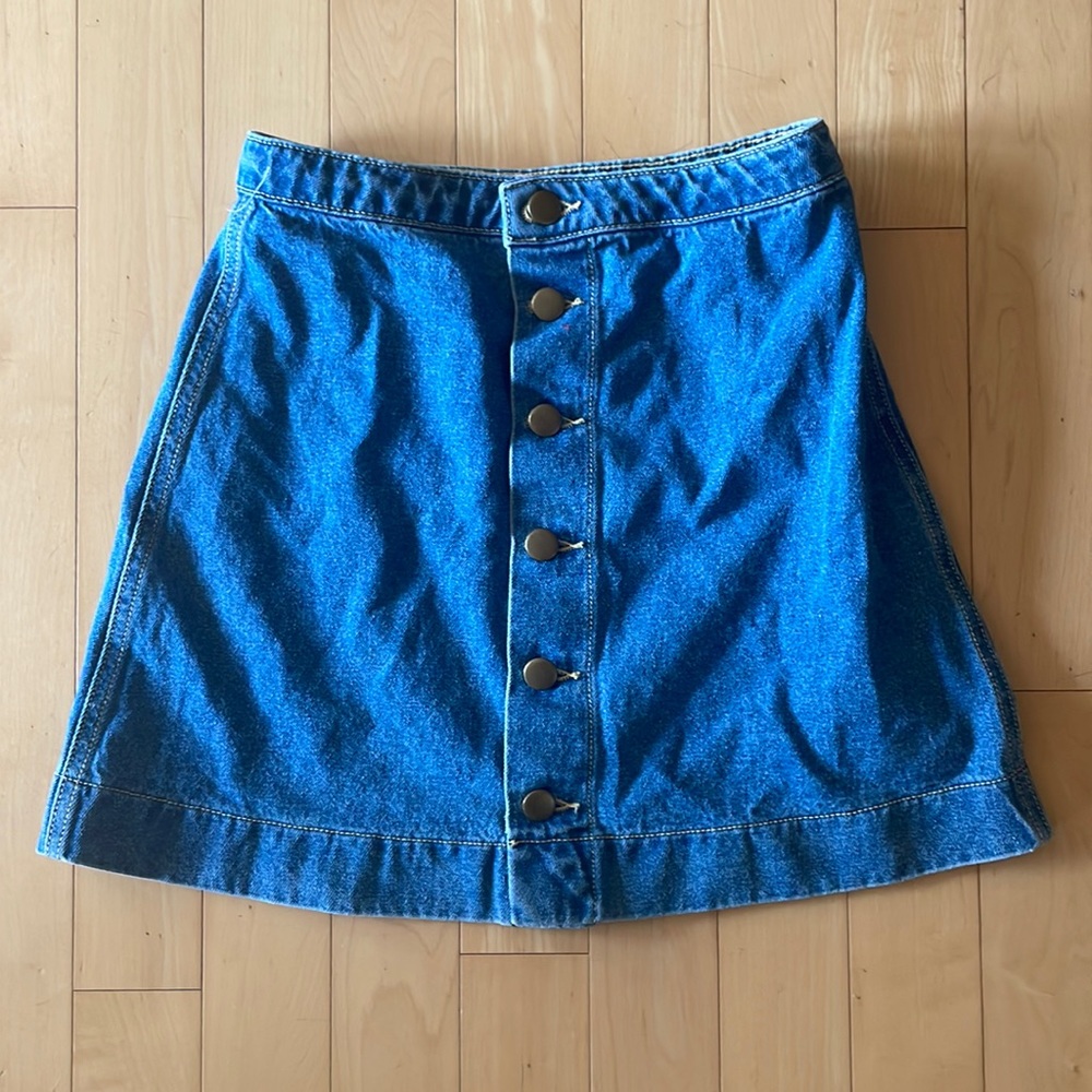American Apparel High Waisted Denim Skirt
